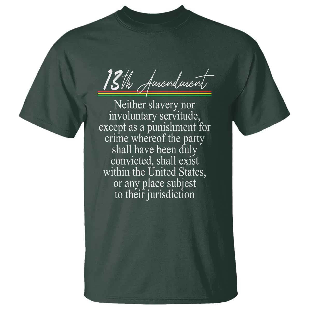 13th Amendment of U.S. Constitution T Shirt Juneteenth 1865 Black History