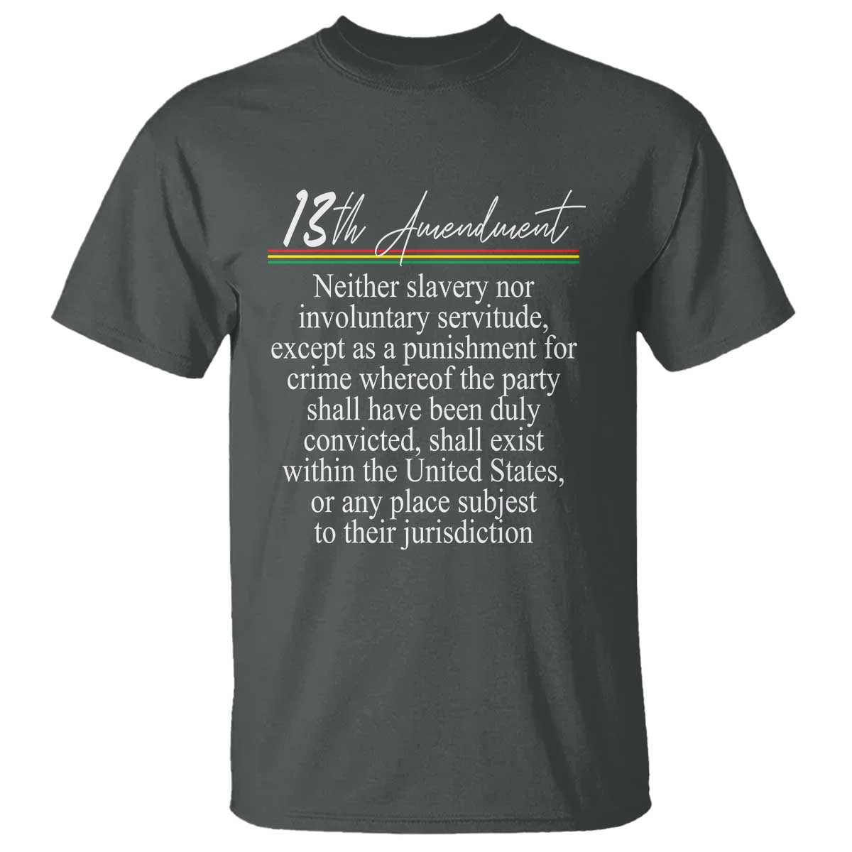 13th Amendment of U.S. Constitution T Shirt Juneteenth 1865 Black History