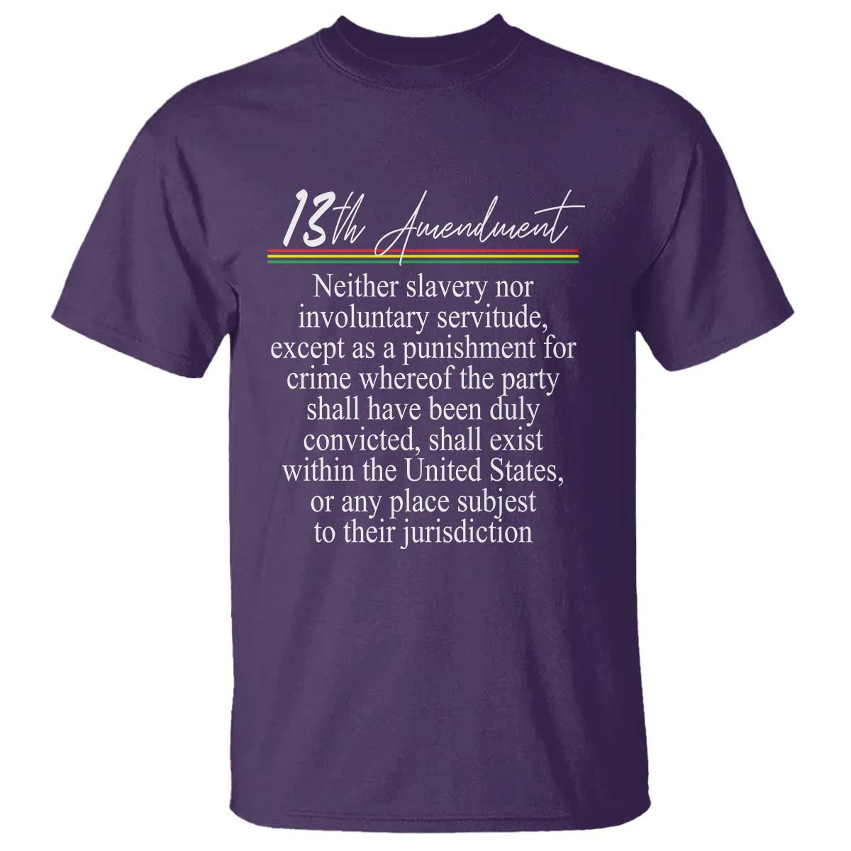 13th Amendment of U.S. Constitution T Shirt Juneteenth 1865 Black History