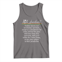 13th Amendment of U.S. Constitution Tank Top Juneteenth 1865 Black History