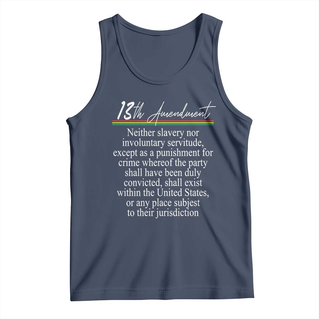 13th Amendment of U.S. Constitution Tank Top Juneteenth 1865 Black History