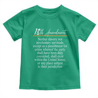13th Amendment of U.S. Constitution Toddler T Shirt Juneteenth 1865 Black History
