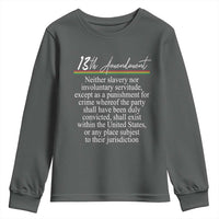 13th Amendment of U.S. Constitution Youth Sweatshirt Juneteenth 1865 Black History