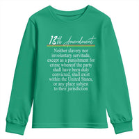 13th Amendment of U.S. Constitution Youth Sweatshirt Juneteenth 1865 Black History