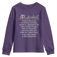 13th Amendment of U.S. Constitution Youth Sweatshirt Juneteenth 1865 Black History