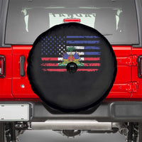 American Haitian Haiti USA Flag Spare Tire Cover
