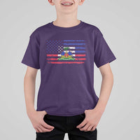 American Haitian Haiti USA Flag T Shirt For Kid