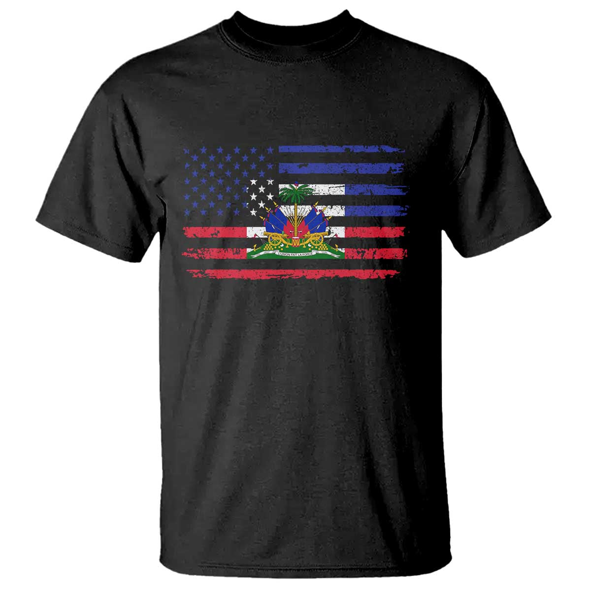 American Haitian Haiti USA Flag T Shirt