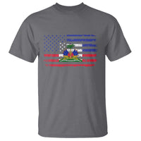 American Haitian Haiti USA Flag T Shirt
