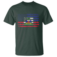 American Haitian Haiti USA Flag T Shirt