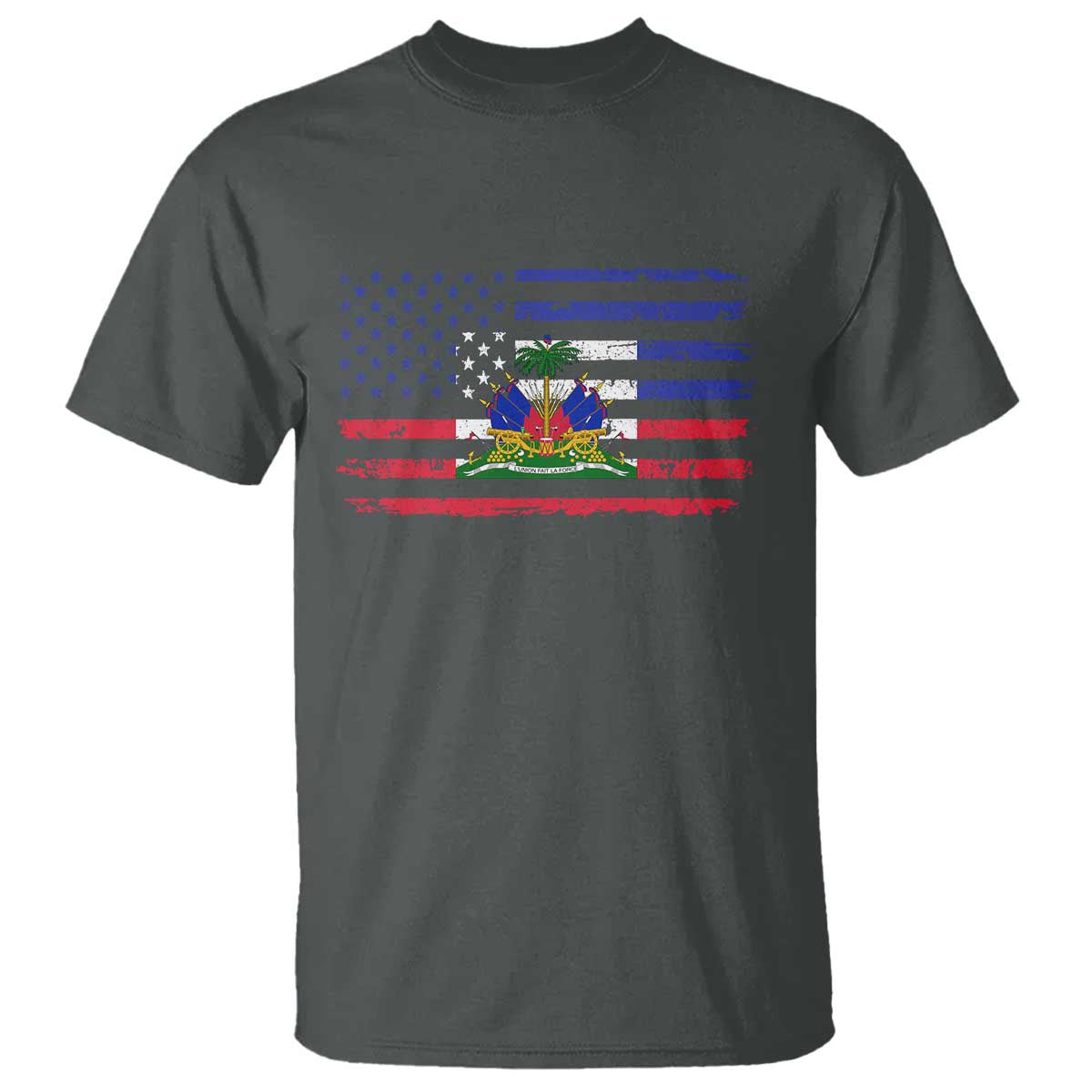 American Haitian Haiti USA Flag T Shirt