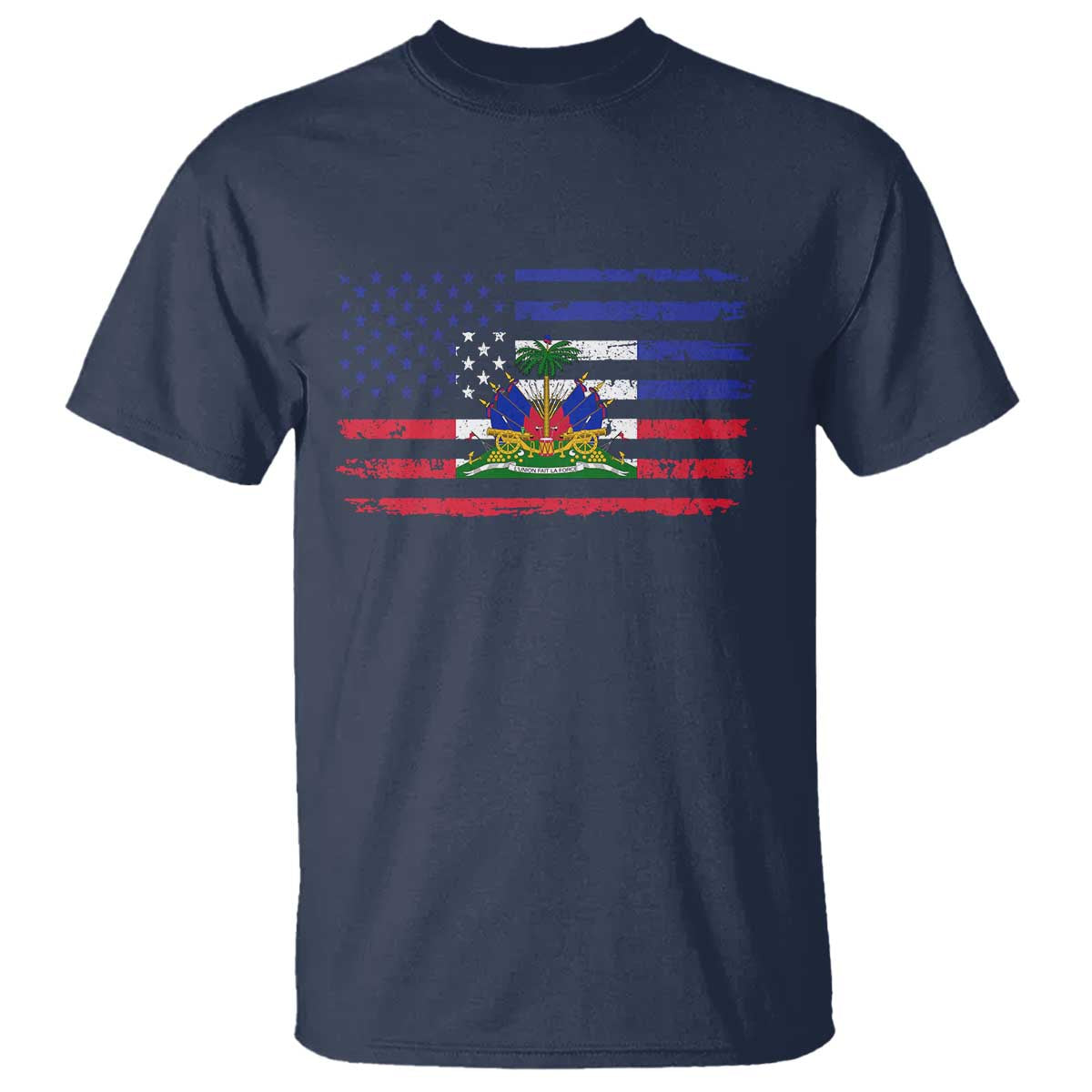 American Haitian Haiti USA Flag T Shirt