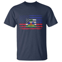 American Haitian Haiti USA Flag T Shirt