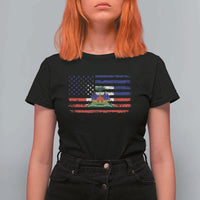 American Haitian Haiti USA Flag T Shirt For Women