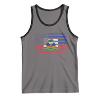 American Haitian Haiti USA Flag Tank Top