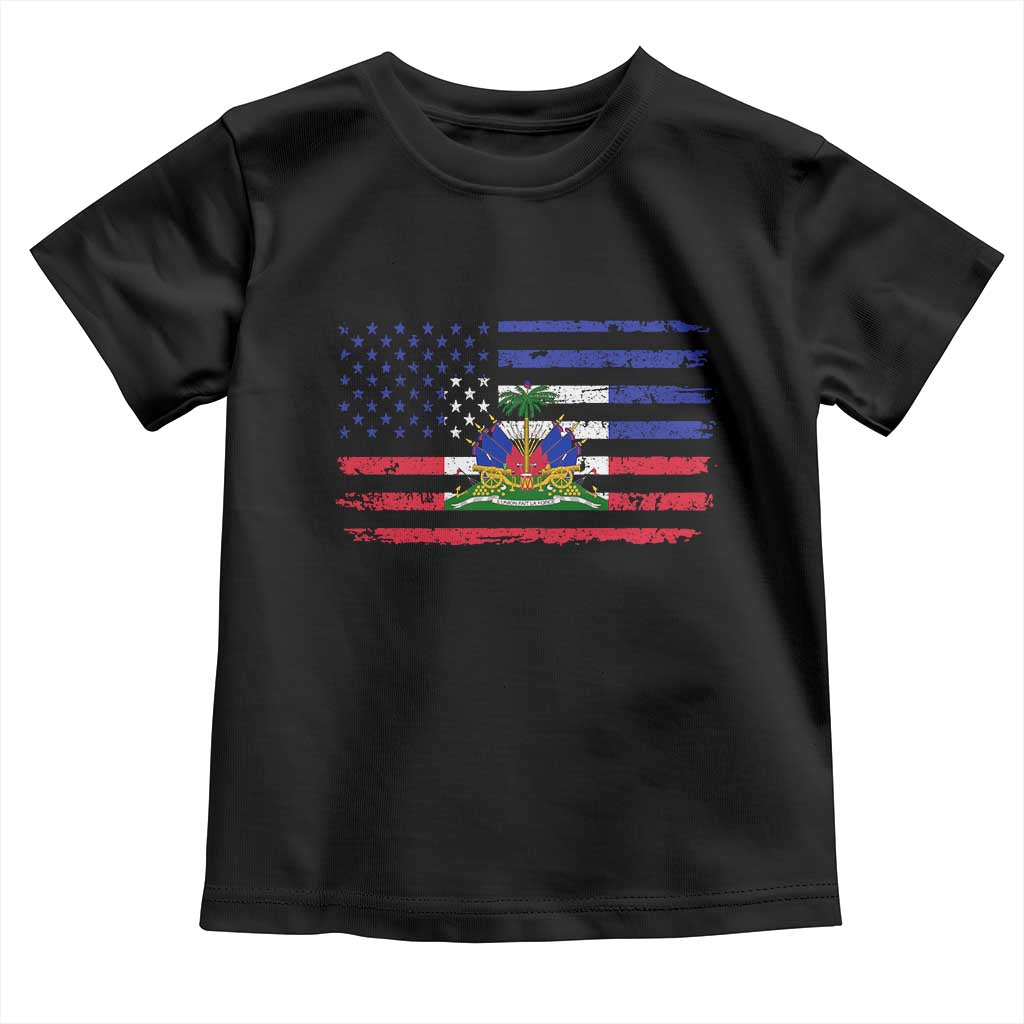 American Haitian Haiti USA Flag Toddler T Shirt