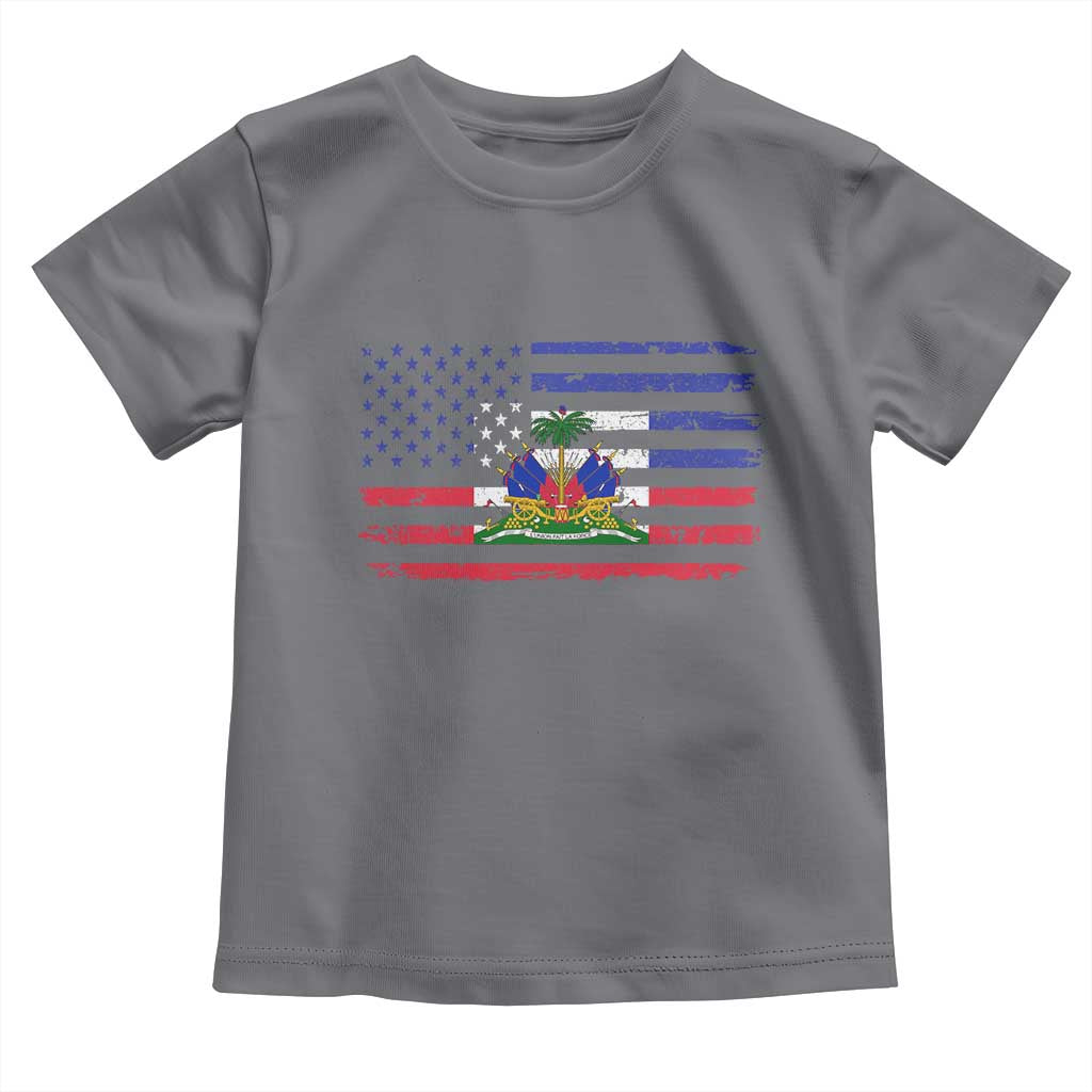 American Haitian Haiti USA Flag Toddler T Shirt