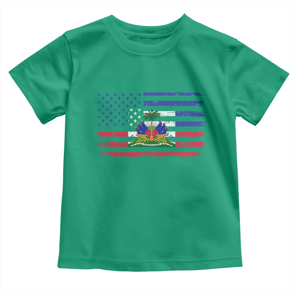 American Haitian Haiti USA Flag Toddler T Shirt