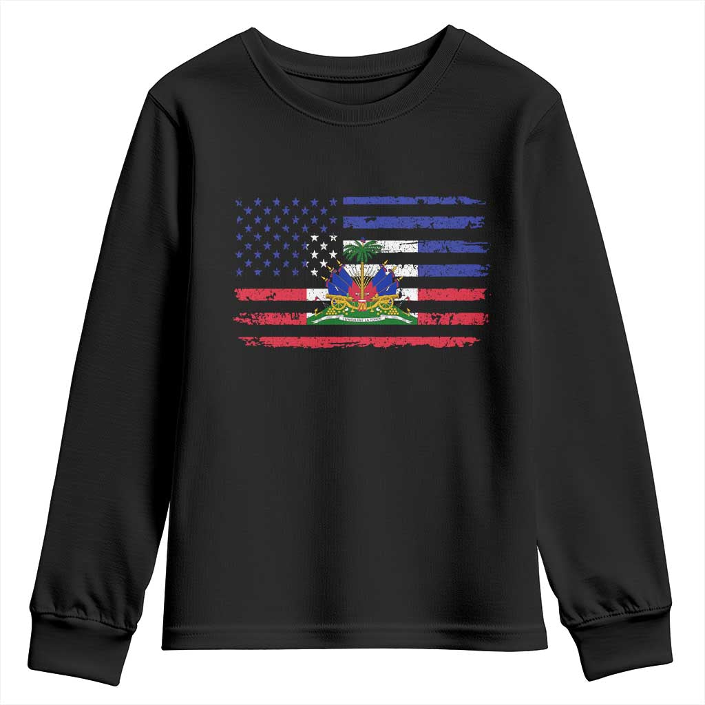 American Haitian Haiti USA Flag Youth Sweatshirt