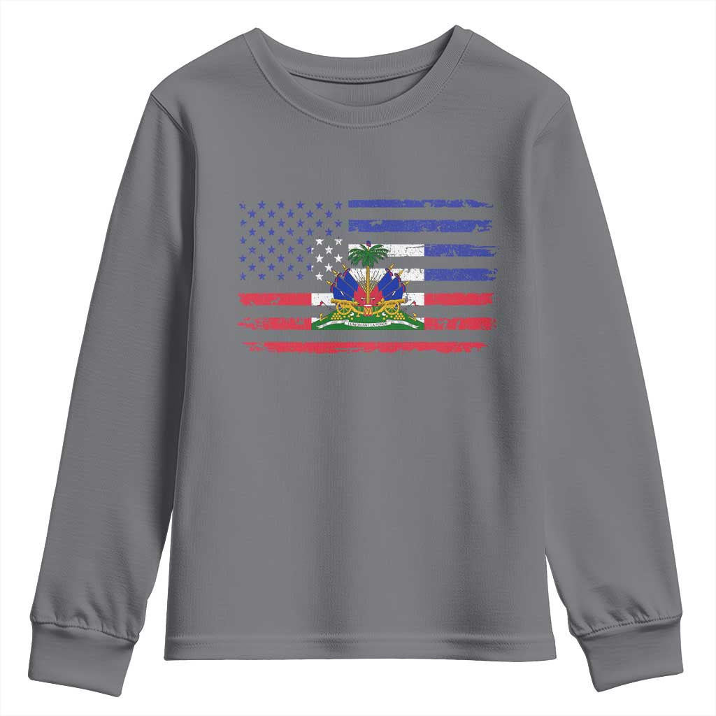 American Haitian Haiti USA Flag Youth Sweatshirt