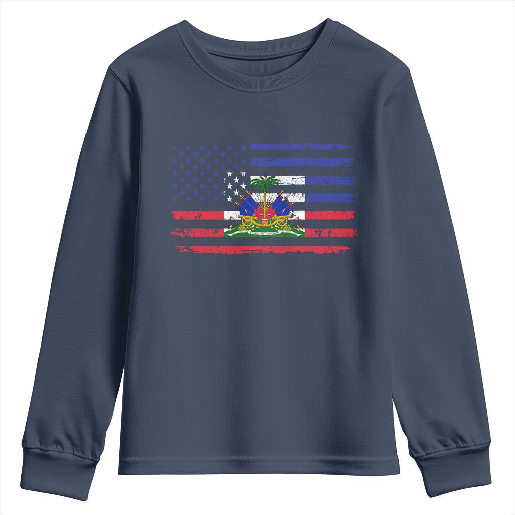 American Haitian Haiti USA Flag Youth Sweatshirt