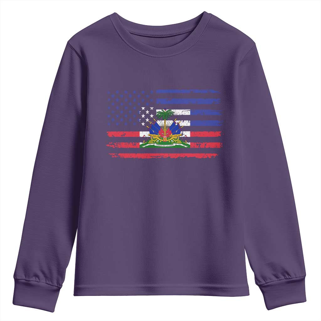 American Haitian Haiti USA Flag Youth Sweatshirt