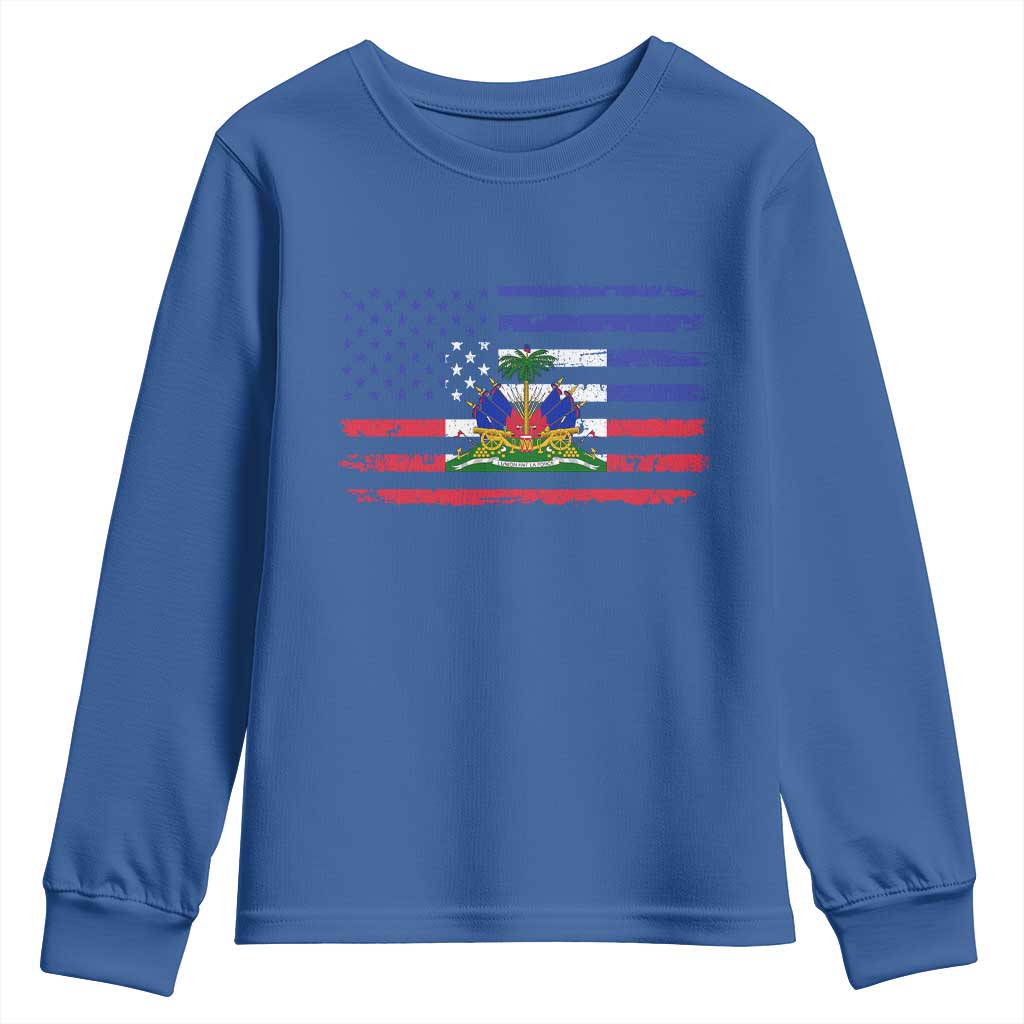American Haitian Haiti USA Flag Youth Sweatshirt