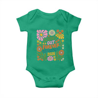 Schools Out Forever Retirement 2026 Baby Onesie Retired Teacher Summer Retro Floral