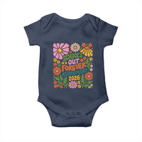 Schools Out Forever Retirement 2026 Baby Onesie Retired Teacher Summer Retro Floral