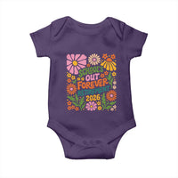 Schools Out Forever Retirement 2026 Baby Onesie Retired Teacher Summer Retro Floral