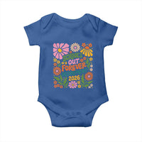 Schools Out Forever Retirement 2026 Baby Onesie Retired Teacher Summer Retro Floral