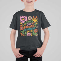 Schools Out Forever Retirement 2026 T Shirt For Kid Retired Teacher Summer Retro Floral