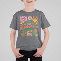 Schools Out Forever Retirement 2026 T Shirt For Kid Retired Teacher Summer Retro Floral