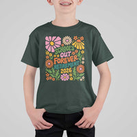 Schools Out Forever Retirement 2026 T Shirt For Kid Retired Teacher Summer Retro Floral