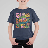 Schools Out Forever Retirement 2026 T Shirt For Kid Retired Teacher Summer Retro Floral