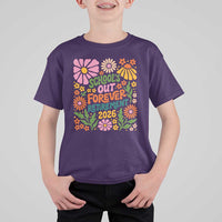 Schools Out Forever Retirement 2026 T Shirt For Kid Retired Teacher Summer Retro Floral