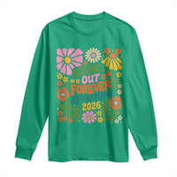 Schools Out Forever Retirement 2026 Long Sleeve Shirt Retired Teacher Summer Retro Floral