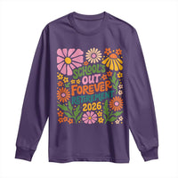 Schools Out Forever Retirement 2026 Long Sleeve Shirt Retired Teacher Summer Retro Floral
