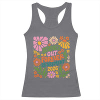 Schools Out Forever Retirement 2026 Racerback Tank Top Retired Teacher Summer Retro Floral