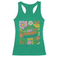 Schools Out Forever Retirement 2026 Racerback Tank Top Retired Teacher Summer Retro Floral