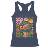 Schools Out Forever Retirement 2026 Racerback Tank Top Retired Teacher Summer Retro Floral