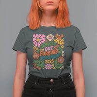 Schools Out Forever Retirement 2026 T Shirt For Women Retired Teacher Summer Retro Floral