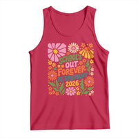 Schools Out Forever Retirement 2026 Tank Top Retired Teacher Summer Retro Floral