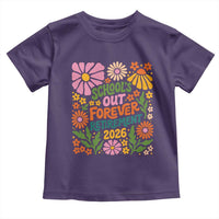 Schools Out Forever Retirement 2026 Toddler T Shirt Retired Teacher Summer Retro Floral