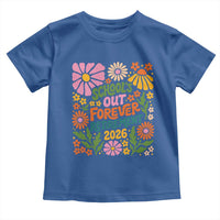 Schools Out Forever Retirement 2026 Toddler T Shirt Retired Teacher Summer Retro Floral