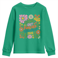 Schools Out Forever Retirement 2026 Youth Sweatshirt Retired Teacher Summer Retro Floral