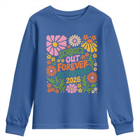 Schools Out Forever Retirement 2026 Youth Sweatshirt Retired Teacher Summer Retro Floral