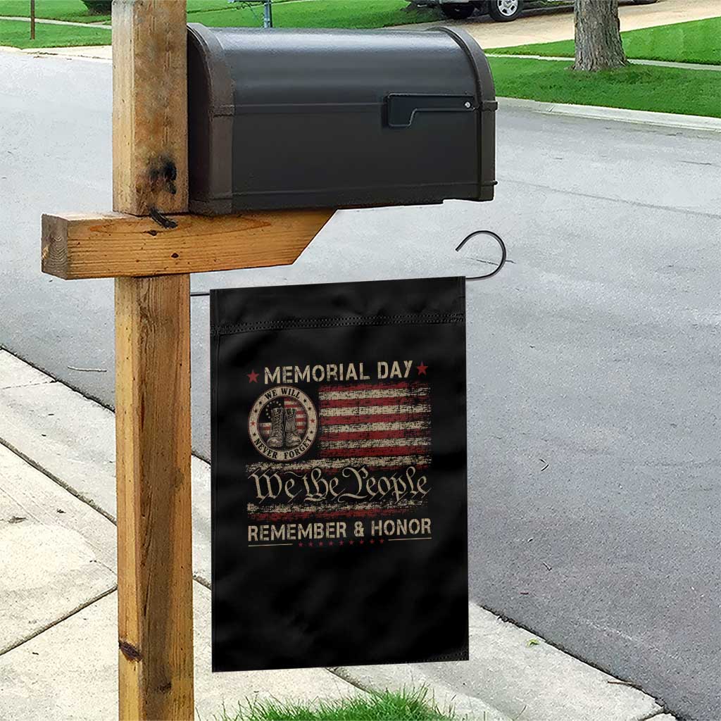 Memorial Day Garden Flag Remember And Honor Red Poppy Flower Military Veteran