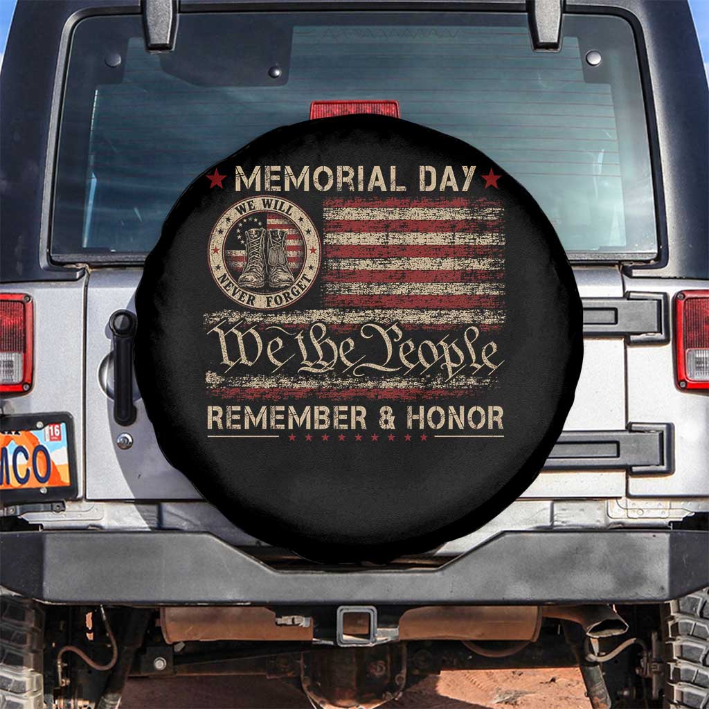 Memorial Day Spare Tire Cover Remember And Honor Red Poppy Flower Military Veteran