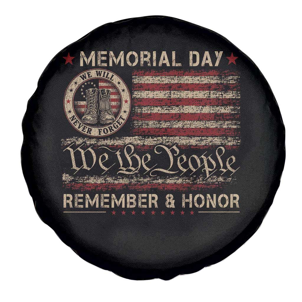 Memorial Day Spare Tire Cover Remember And Honor Red Poppy Flower Military Veteran